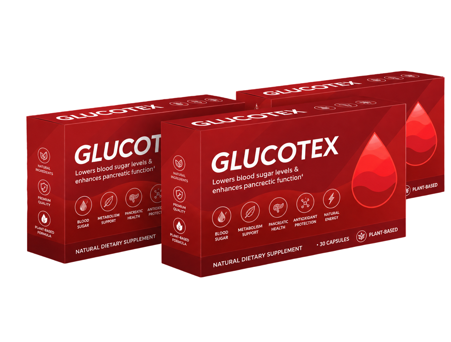 Glucotex 3 Packungen mit je 60 Kapseln